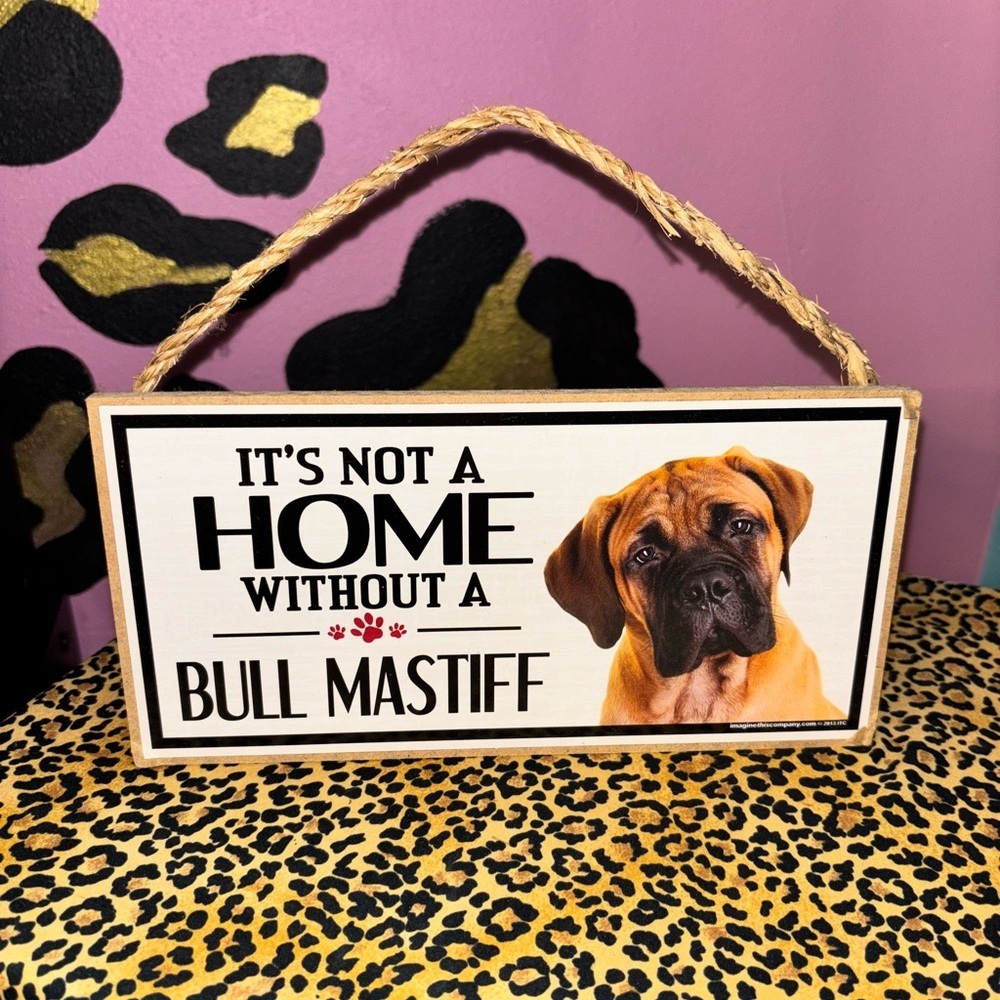 Bull Mastiff Wall Decor Sign